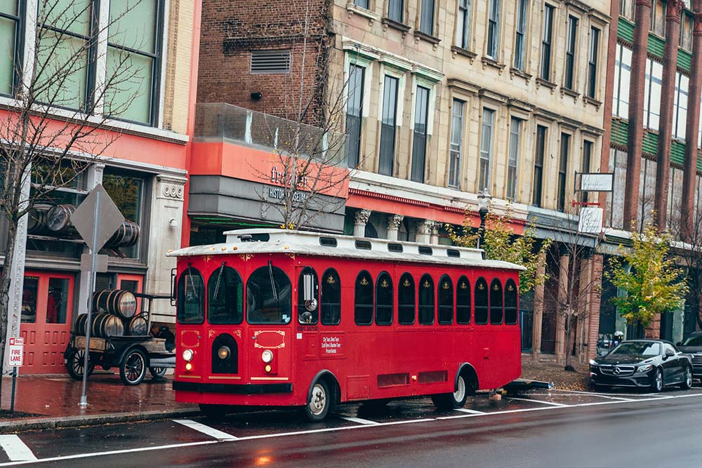 Bourbon City Trolley in Louisville Kentucky at Frazier History Museum
